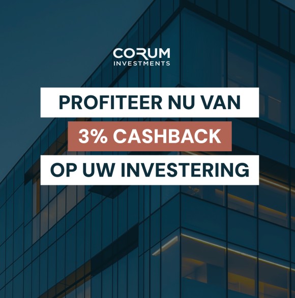 3% cashback actie bij CORUM